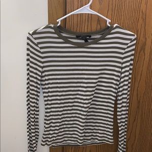 Army Green Striped Long Sleeve